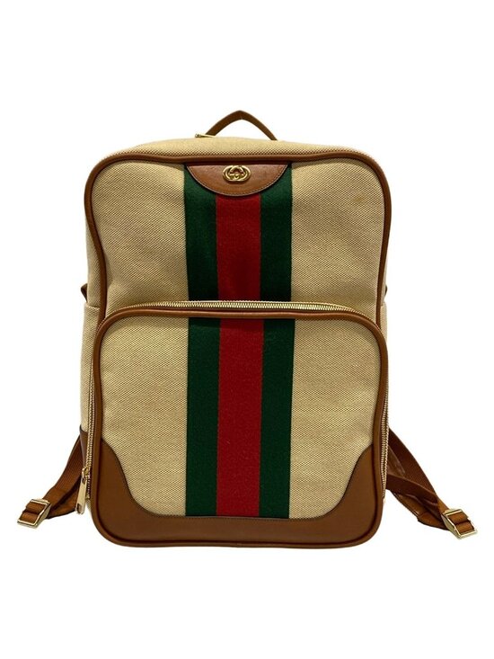Gucci Backpack Sherry Interlocking Beige Brown Multi Leather main image 8